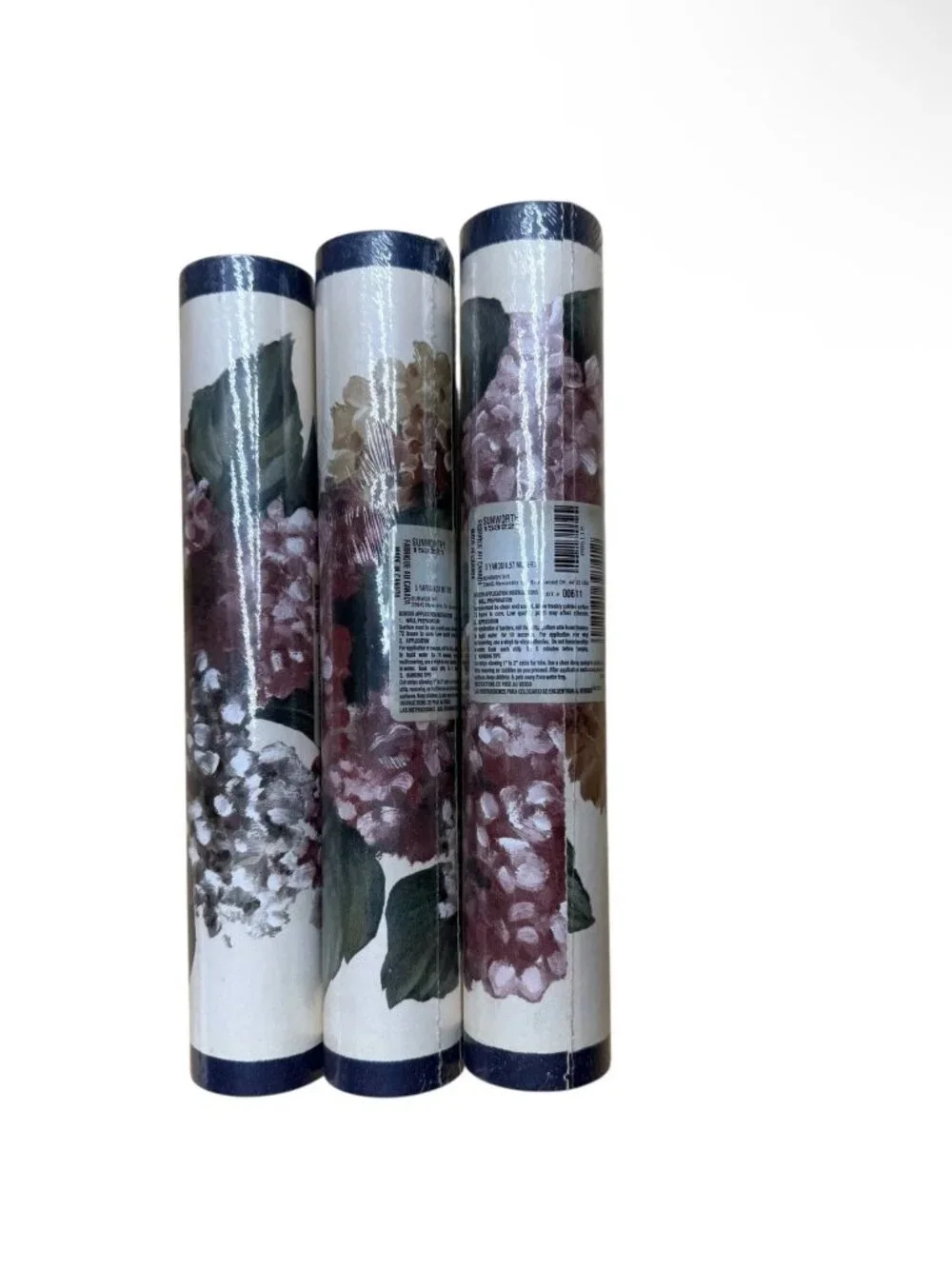 Vintage Wallpaper Border Hydrangea Cottage Core French Sunworthy 3 Rolls New